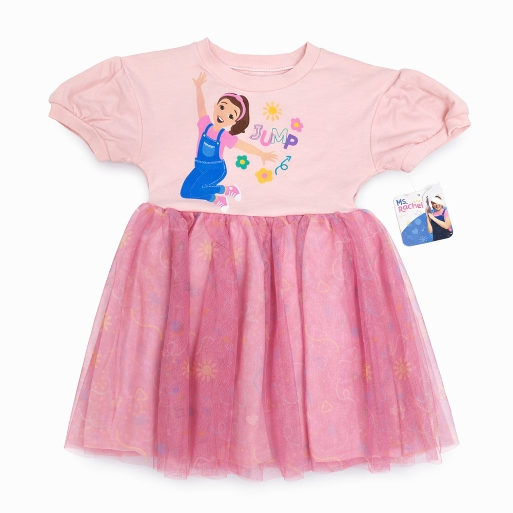 Ms. Rachel Pink Toddler Dress 3T | Tulle Skirt | NWT